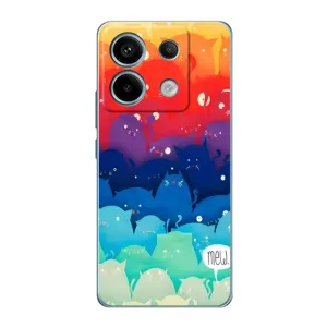 Силиконовый чехол с котиком для Xiaomi Redmi Note 13 Pro (4G) (Mew)