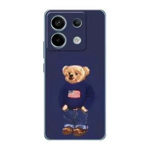 Чехлы Мишка Тедди для Редми Нот 13 Про (4G) (Мишка USA)