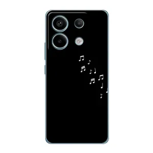 Чохол з картинками на чорному фоні для Xiaomi Redmi Note 13 Pro (4G) (Ноти)