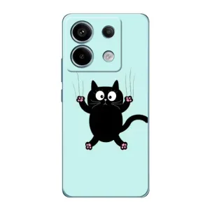 Силиконовый чехол с котиком для Xiaomi Redmi Note 13 Pro (4G) (Падающий кот)