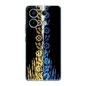 Силиконовый Чехол на Xiaomi Redmi Note 13 Pro (4G) (Патриотическая вышиванка)