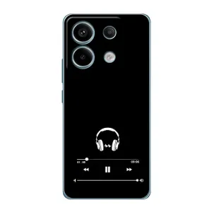 Чохол з картинками на чорному фоні для Xiaomi Redmi Note 13 Pro (4G) (Плеєр)