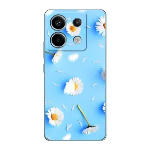 Чохол з Квітами для Xiaomi Redmi Note 13 Pro (ромашки на блакитному)