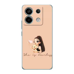 Силиконовый Чехол на Xiaomi Redmi Note 13 Pro (4G) с картинкой Стильных Девушек (С собакой)