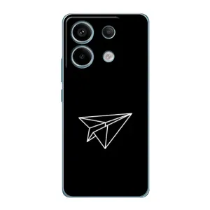 Чохол з картинками на чорному фоні для Xiaomi Redmi Note 13 Pro (4G) (Літак)