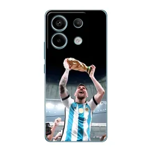 Чехлы Лео Месси Аргентина для Xiaomi Redmi Note 13 Pro (Счастливый Месси)