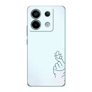 Чехлы (Знак сердечка) на Xiaomi Redmi Note 13 Pro (4G) (Сердце на голубом)