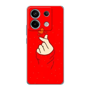 Чехлы (Знак сердечка) на Xiaomi Redmi Note 13 Pro (4G) (Сердце на красном)