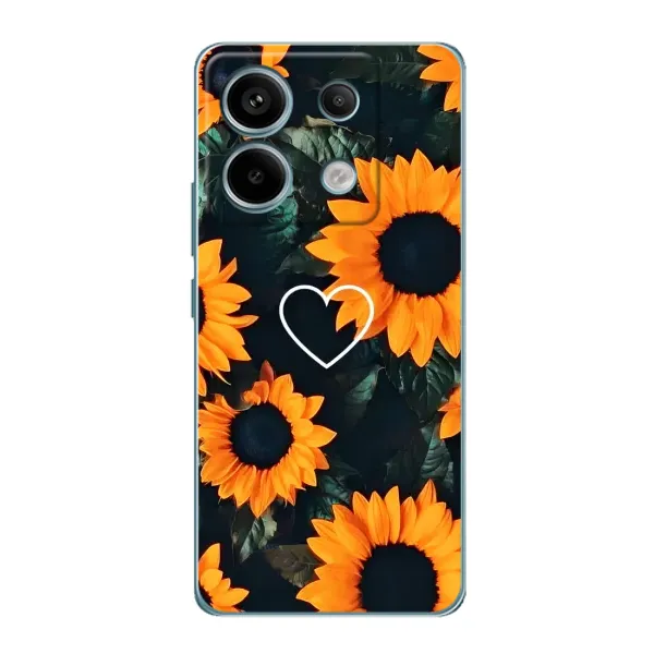 Чехол с рисунком «Сердечко в подсолнухах» для Xiaomi Redmi Note 13 Pro Чехол с рисунком «Сердечко в подсолнухах» для Xiaomi Redmi Note 13 Pro