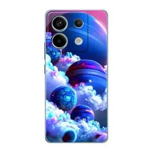Чехлы КОСМОС для Xiaomi Redmi Note 13 Pro (4G) (Синие планеты)