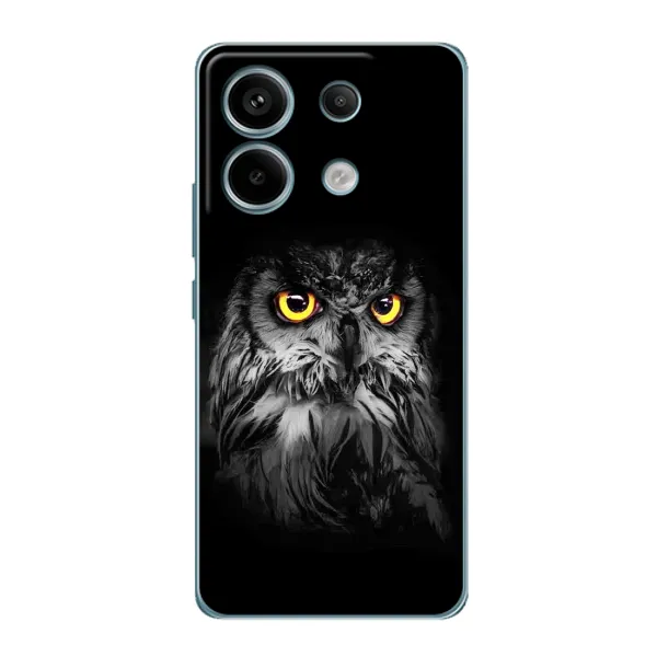 Чехол с рисунком «Сова на чёрном» для Xiaomi Redmi Note 13 Pro Чехол с рисунком «Сова на чёрном» для Xiaomi Redmi Note 13 Pro