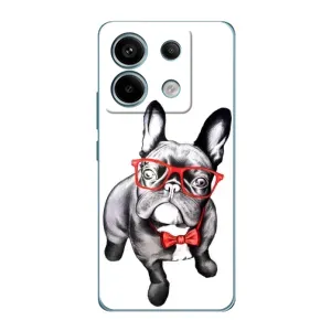 Бампер для Xiaomi Redmi Note 13 Pro (4G) с картинкой "Песики" (В очках)