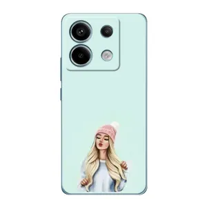 Силиконовый Чехол на Xiaomi Redmi Note 13 Pro (4G) с картинкой Стильных Девушек (В шапке)