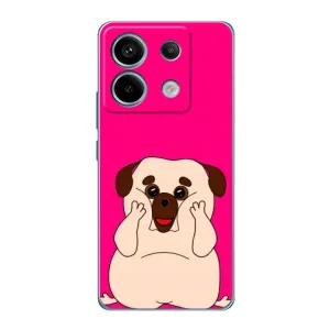 Чехол (ТПУ) Милые собачки для Xiaomi Redmi Note 13 Pro (4G) (Веселый Мопсик)
