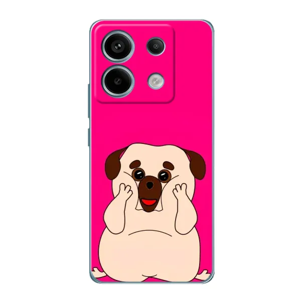 Чехол с рисунком «Веселый Мопсик» для Xiaomi Redmi Note 13 Pro