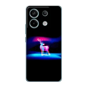 Силиконовый бампер с картинкой животных для Xiaomi Redmi Note 13 Pro (Яркий олень)