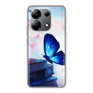 Силіконовий бампер з картинкою звірів для Xiaomi Redmi Note 13 (4G) (Метелик синій)
