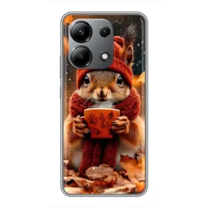 Друкований чохол 'Звірята з кавою' для Xiaomi Redmi Note 13 (4G) (Білка з кавою)