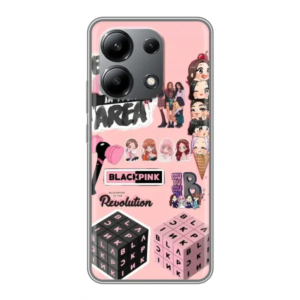 Чехол с рисунком «BLACK PINK коллаж» для Xiaomi Redmi Note 13 (4G)