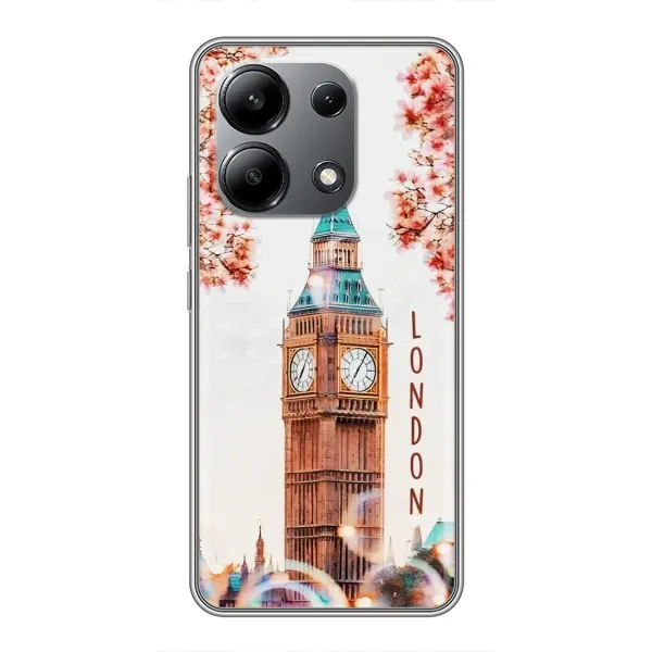 Чехол с рисунком «Часы Лондон» для Xiaomi Redmi Note 13 (4G)