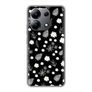 Чохли з тематикою "КВІТИ" на Xiaomi Redmi Note 13 (4G) (цвітіння на чорному)