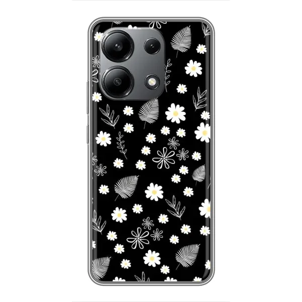 Чехол с рисунком «цветение на чорном» для Xiaomi Redmi Note 13 (4G)