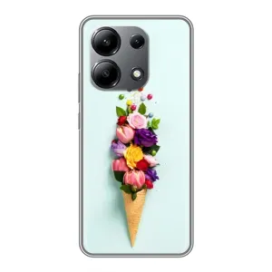 Чохли з тематикою "КВІТИ" на Xiaomi Redmi Note 13 (4G) (Квітка-морозиво)