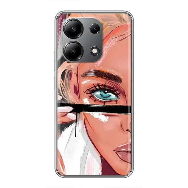 Чехол с рисунком «Девушка и ресницы» для Xiaomi Redmi Note 13 (4G)