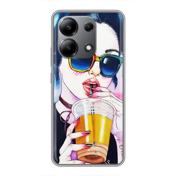 Чехол с рисунком «Девушка с коктейлем» для Xiaomi Redmi Note 13 (4G) Чехол с рисунком «Девушка с коктейлем» для Xiaomi Redmi Note 13 (4G)