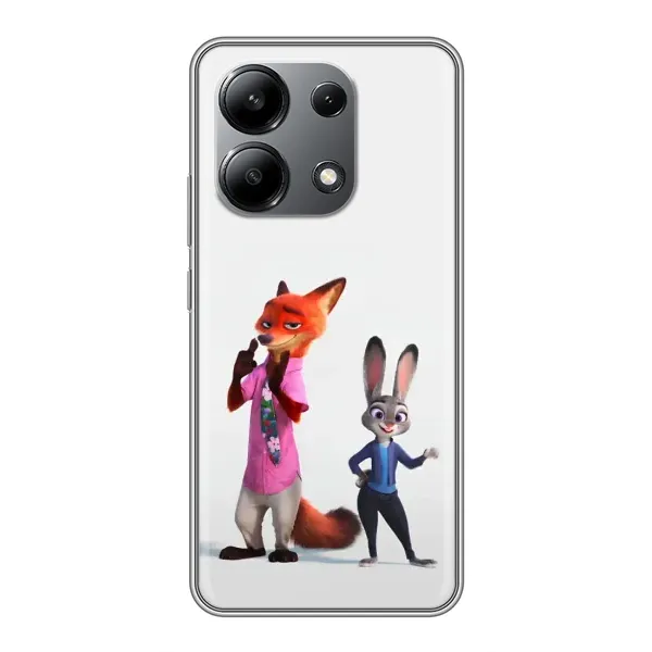 Чехол с рисунком «Джуди и Ник» для Xiaomi Redmi Note 13 (4G)