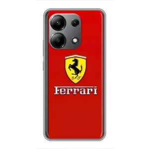 Силиконовый бампер с картинкой машины на Xiaomi Redmi Note 13 (4G) (Ferrari Logo)