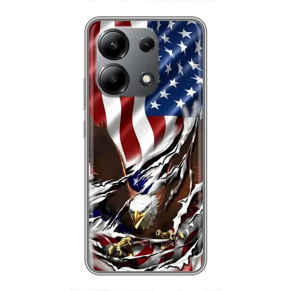 Чехол с рисунком «Флаг USA» для Xiaomi Redmi Note 13 (4G)