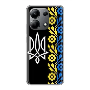 Силиконовый Чехол на Xiaomi Redmi Note 13 (4G) (Герб и вышыванка)