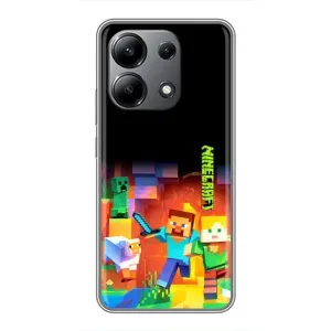 Чехлы для Xiaomi Redmi Note 13 (4G) (Персонажи Майн Крафт) (Герой Майнкрафт)