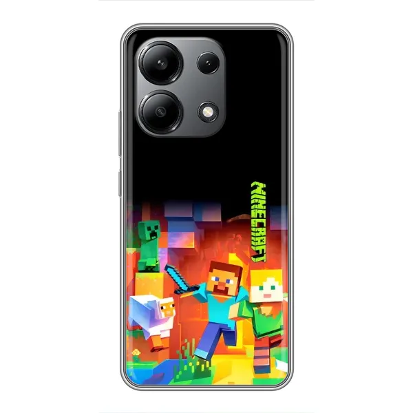 Чехол с рисунком «Герой Майнкрафт» для Xiaomi Redmi Note 13 (4G)