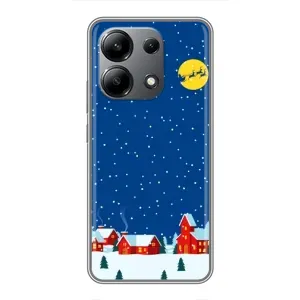 Силиконовый бампер на рождество для Xiaomi Redmi Note 13 (4G) (Город в снегу)