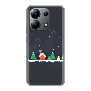Силиконовый бампер на рождество для Xiaomi Redmi Note 13 (4G) (Город зимний)