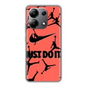 Силиконовый Чехол Nike Air Jordan на Редми Нот 13 (4G)