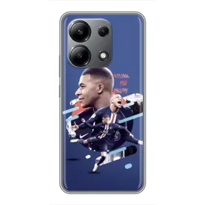 Чехол (TPU) с Футболистом на Xiaomi Redmi Note 13 (4G) (Килиан)
