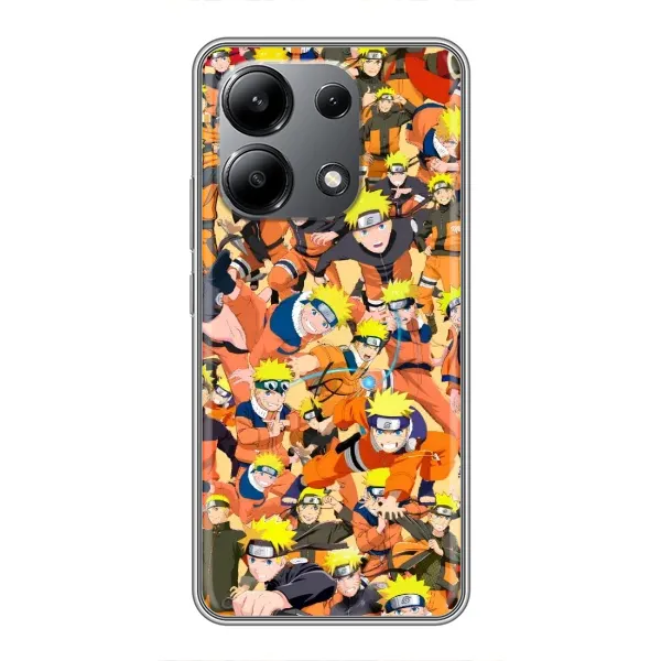 Чехол с рисунком «Коллаж Наруто» для Xiaomi Redmi Note 13 (4G)