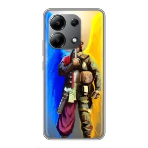 Чехол с картинкой (Патриотический КОЗАК) на Xiaomi Redmi Note 13 (4G) (Козак с крыльями)