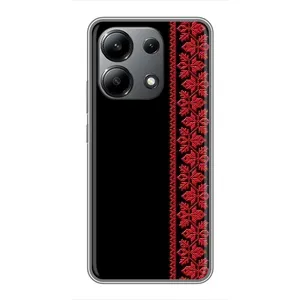 Силиконовый Чехол на Xiaomi Redmi Note 13 (4G) (Красная Вышиванка)