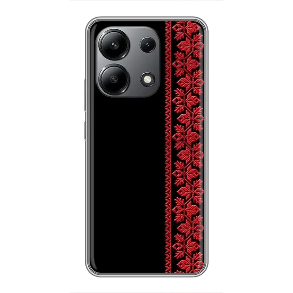 Чехол с рисунком «Красная Вышиванка» для Xiaomi Redmi Note 13 (4G) Чехол с рисунком «Красная Вышиванка» для Xiaomi Redmi Note 13 (4G)