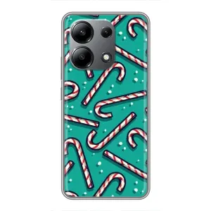 Силиконовый бампер на рождество для Xiaomi Redmi Note 13 (4G) (Леденцы)