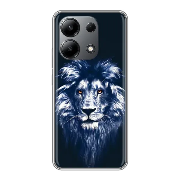 Чехол с рисунком «Лев - синий» для Xiaomi Redmi Note 13 (4G) Чехол с рисунком «Лев - синий» для Xiaomi Redmi Note 13 (4G)