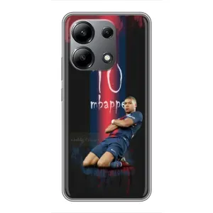 Чехол (TPU) с Футболистом на Xiaomi Redmi Note 13 (4G) (MBAPPE 10)