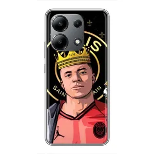 Чехол (TPU) с Футболистом на Xiaomi Redmi Note 13 (4G) (Mbappe King)