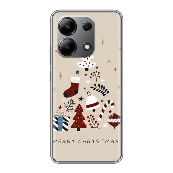 Чехол с рисунком «Merry Christmas» для Xiaomi Redmi Note 13 (4G)