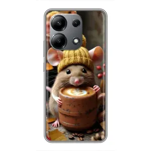 Друкований чохол 'Звірята з кавою' для Xiaomi Redmi Note 13 (4G) (Мишка з кавою)