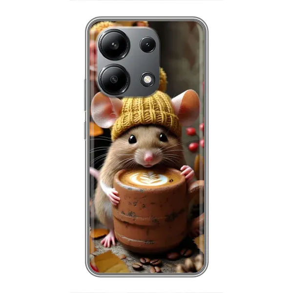Чохол з малюнком «Мишка з кавою» для Xiaomi Redmi Note 13 (4G)